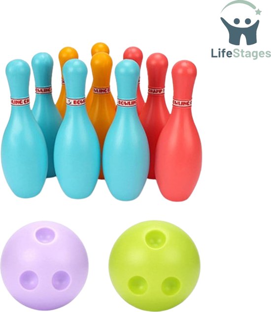 Jeu De Bowling Intérieur Pour Enfants – Set 10 Quilles + 2 Boules Colorées, Jouet Éducatif Tout-Petits Garçons Filles Dès 2 Ans, Apprentissage Compter Et Couleurs