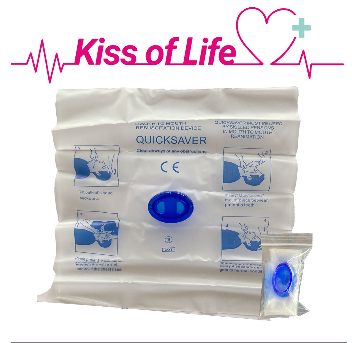 Goedkoopste Beademingsdoekje | Gelaatsdoekje | mondbeademingsdoekje | Kiss of Life | Reanimatie mondmasker | 1 stuk