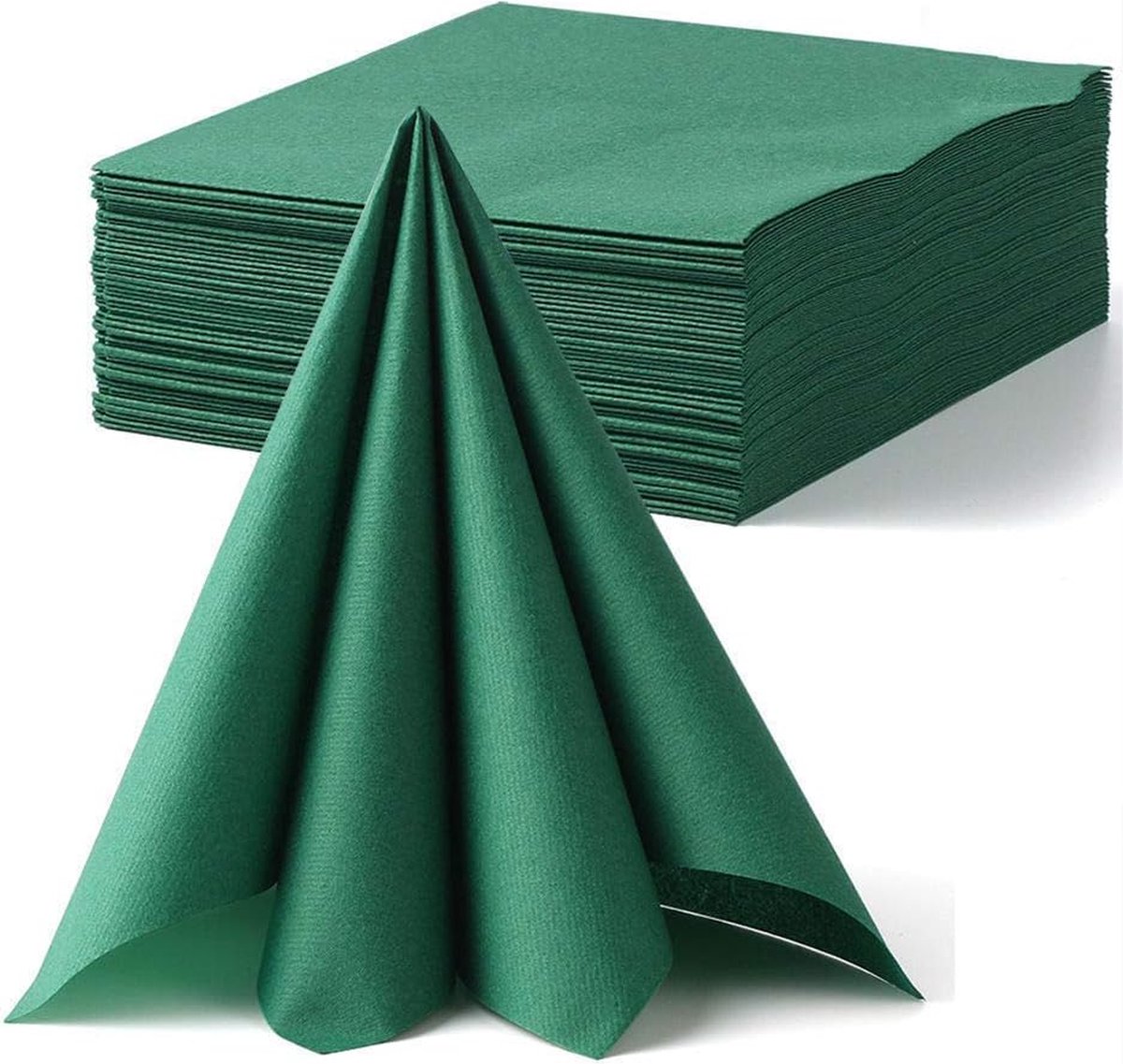 60 stuks servetten saliegroen papieren servetten 33 x 33 cm servetten