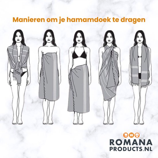 Serviette hammam | Bande | Rouge | 100 x 180 cm | Plage | Sauna / Bien-être | Vacances | À la maison