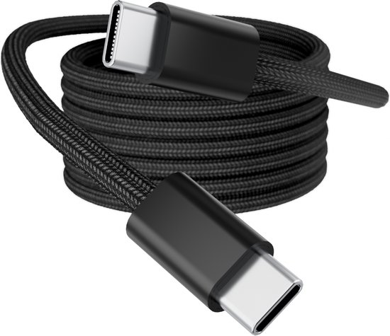 Foto: Rolio usb c kabel oplaadkabel magnetisch oprollen 100w usb c naar usb c 1 meter nylon gevlochten geschikt voor iphone samsung en meer universeel