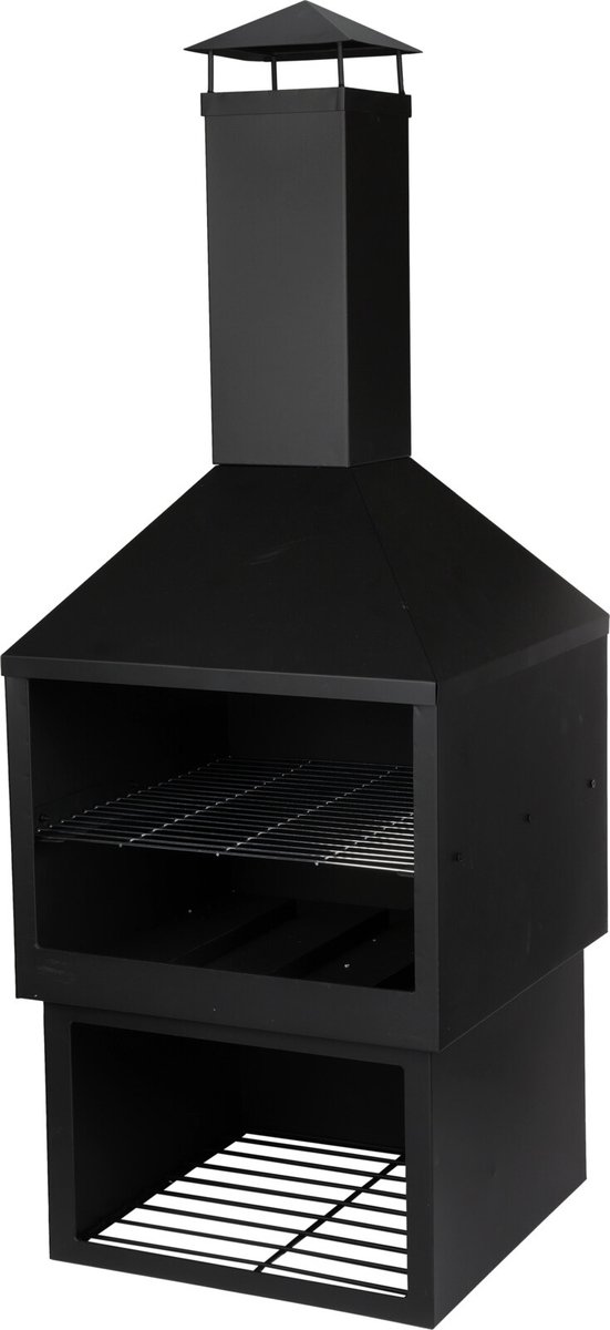 Ambiance Sfeerhaard met Brandwerend Staal 44 x 44 x 118 cm Zwart