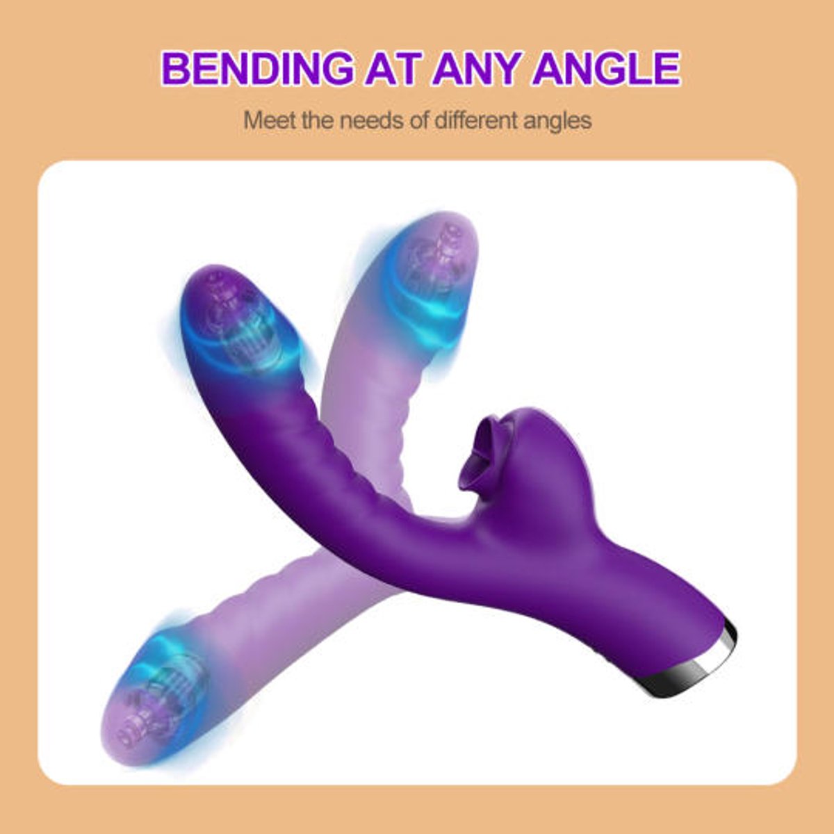 Bol.com paarse Dubbele Penetratie Vibrator - Luchtdruk Vibrator - Clitoris & G Spot stimulator - Krachtig - Vibrators - Vibrator... aanbieding