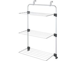 Wanddroogrek wasdroger over de deur- grijze Epotherm-coating - 35 x 58 x 87 cm Wanddroogrek