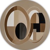 Panneau mural d'art abstrait - Cercle mural minimaliste - Panneau mural Salon - Tableaux Classique - Panneau mural - Cercle mural d'art mural forex 70x70 cm