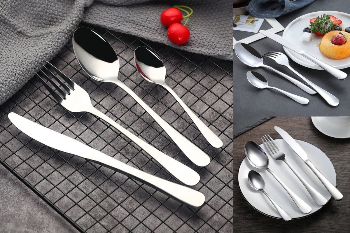 Babij Cooking 24-delige RVS Bestekset - Luxe 6-persoons Bestek voor Elke Gelegenheid