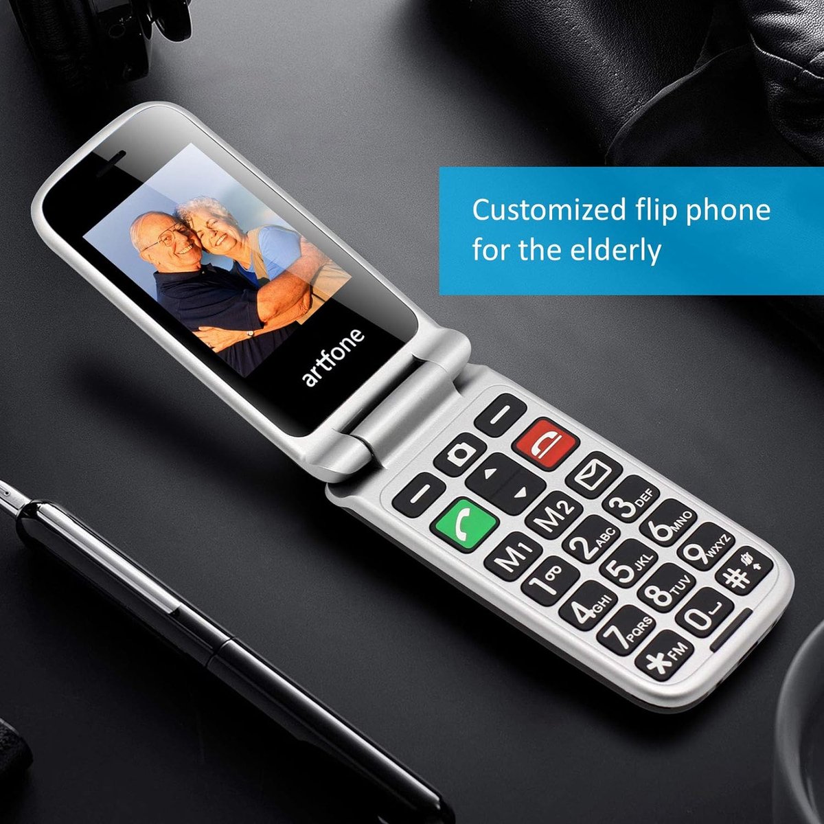 Mobiele klaptelefoon zonder abonnement, telefoon voor senioren met noodoproep senioren telefoon mobile