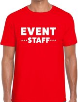 Event staff / personeel tekst t-shirt rood heren M