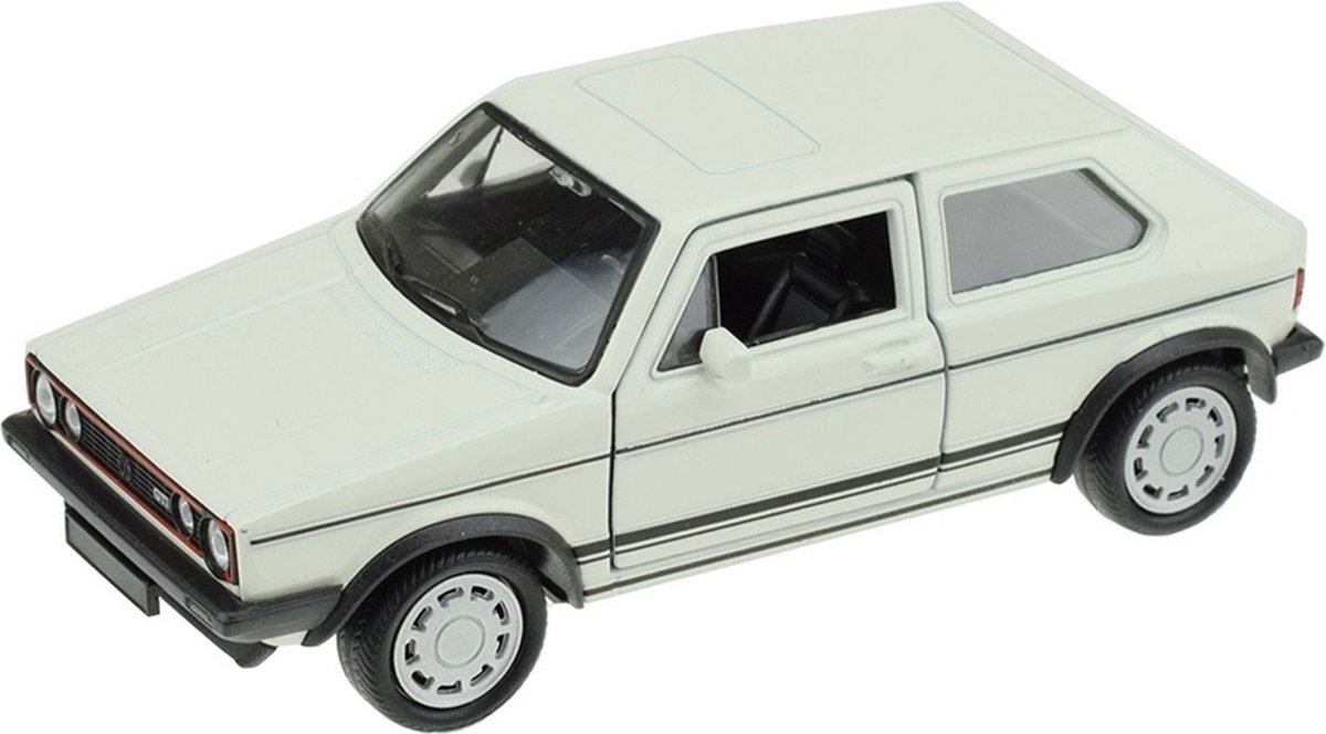 Welly Speelgoed Volkswagen auto wit die-cast metaal 13 cm Model Golf 1 GTI