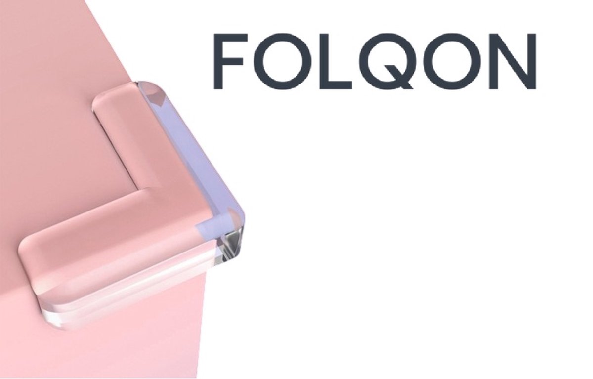 FOLQON - hoekbeschermers - tafelhoek beschermers - 10 stuks - veiligheid baby en kind - L-vormig - transparant