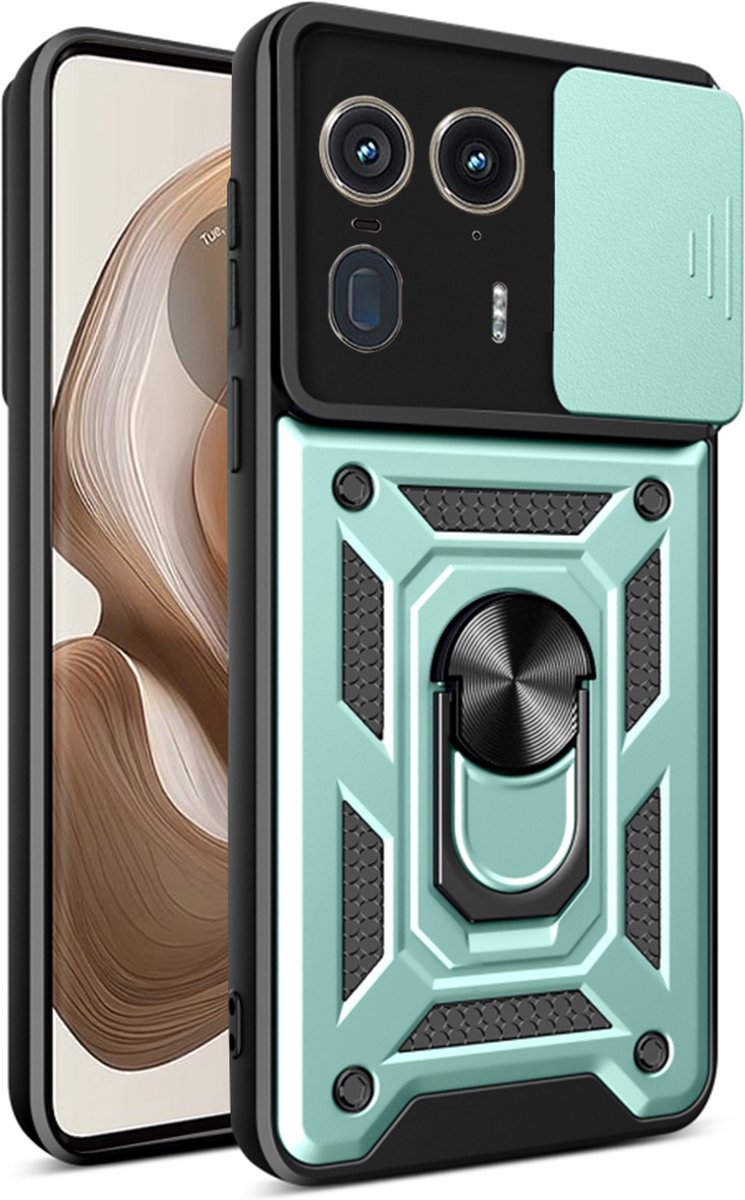 Techsuit Camshield Back Cover hoesje voor Motorola Edge 50 Ultra - Groen