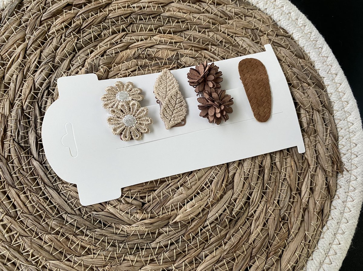 Antislip haarspeldjes Noa - knipjes - meisjes - cadeau meisje - kinderknipjes - haarspeldjes - kraam cadeau - baby knipjes - haarspeldjes voor kinderen - haarknipjes - Bloem knipjes -knipjes voor kinderen