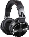 Zwarte Studio DJ koptelefoon met dikke, gevoerde oorschelpen en een metalen accent.