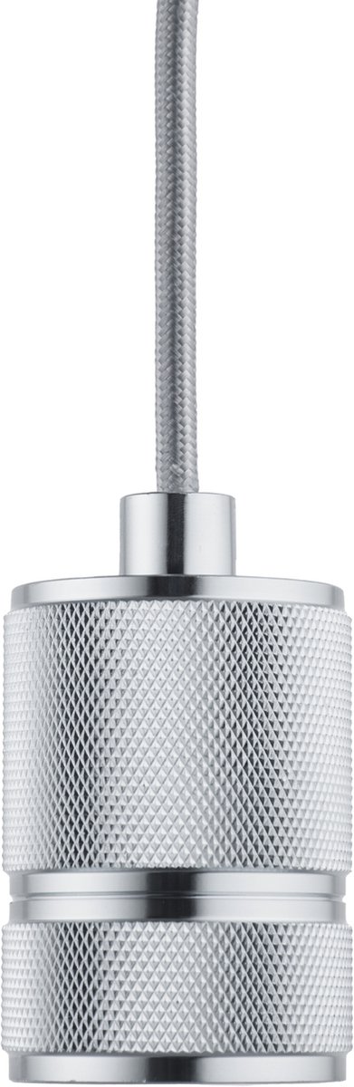 Pendel Chroom E27 fitting - Classic - 1.5m Snoer - Met Plafondkap