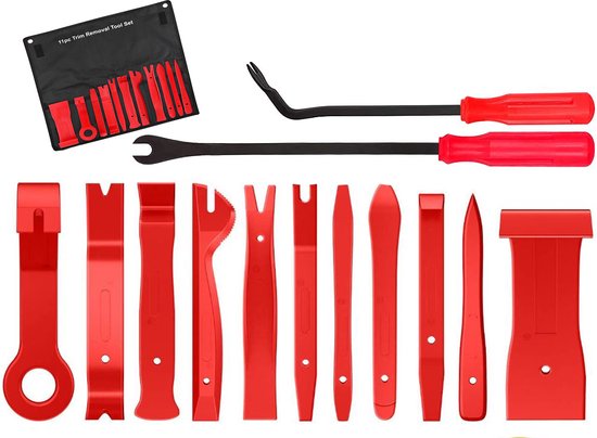 Foto: 13 delig auto interieur demontage gereedschap set universele inclusief opbergtas terminal removal tool voor gemakkelijk krasvrij verwijderen auto interieur demontage ontmanteling