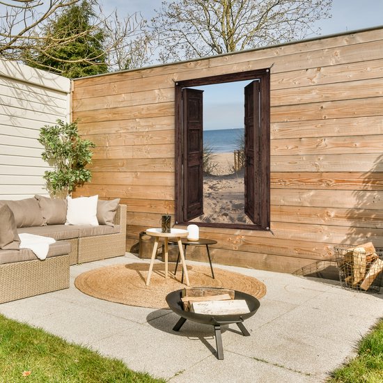 Affiche de jardin 80x120 cm - Décoration de jardin Plage - Vue - Dunes - Mer - Nature - Affiche pour le jardin - Décoration extérieure - Peinture de jardin de clôture - Décoration murale toile de jardin - Décoration murale toile balcon