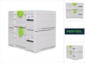 Festool Systainer set 2x SYS3 M 187 (2x 204842) 15,9 litres 396x296x187mm Mallette à outils connectable