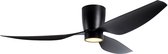 Stille plafondventilator met lamp | Arioso | Zwart | Ø 127 cm | Afstandsbediening | Woonkamer / Slaapkamer | Modern design | lichtkit | DC motor - zeer stil