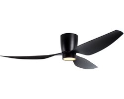 Plafondventilator met LED | 127 cm | Arioso | zwart | aluminium kunststof | modern