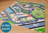 Mats & Joy – City Auto Speelmat Kinderen 130x130cm – Ultrazacht - Anti-Slip - Wasbaar – Speelkleed - Speeltapijt Verkeer - Autokleed Stad - Verkeerskleed - Speelgoed Kleed - Verkeersmat - Verkeerstapijt Jongens Meisjes - Stratenplan