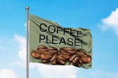 Coffee Please Flag - Koffie Vlag - 150x100cm