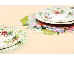 Givi Italia Tafelkleed op rol - papier - creme wit - rechthoekig - 120cm x 5m - Feest/bruiloft tafelkleden