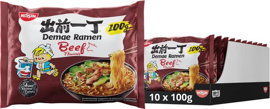 Foto: Nissin demae ramen beef voordeelverpakking 10 stuks