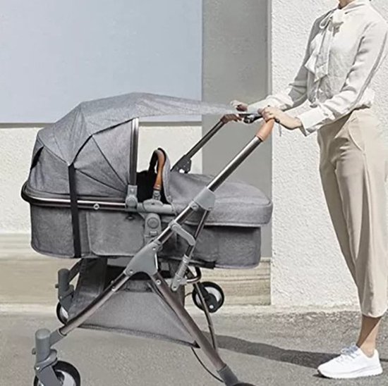 Poussette en tissu solaire - Pare-soleil universel pour poussette - Pare-soleil Buggy - Pare-soleil Landau