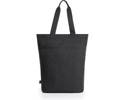 Shopper - Boodschappentas - zwart gemêleerd - 44 x 30 x 16 cm - gerecycled materiaal - praktisch - Halfar - Circle