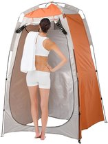 Draagbare - Stranddouche - Toilet - Verschonen - Tent - Zon - Regen schuilplaats - Privacy Shelter - Tent Met Raam - Voor Outdoor - Camping Badkamer - Oranje