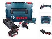 Bosch GWX 18V-10 Professionele accu haakse slijper 18 V 125 mm X-LOCK Brushless + 2x accu 5.0 Ah + lader + L-Boxx