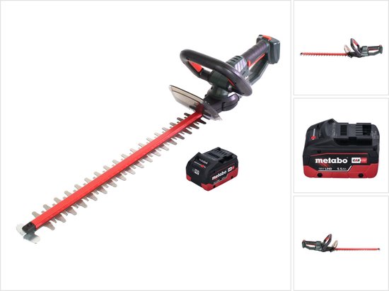 Metabo Accuheggenschaar AHS 18-55 V (600463850) 18 V; karton, accuspanning: 18 V, max. snijdikte: 18 mm, snijlengte: 53 cm, zwart