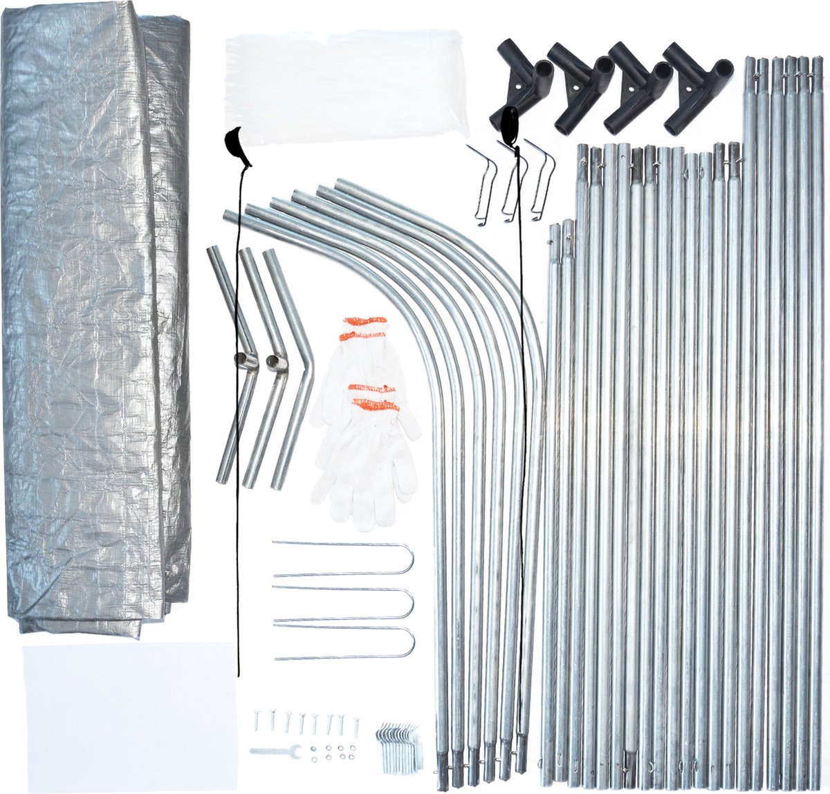WELS Fietsgarage voor 2 fietsen 3,4 m³, fietsenstalling van 123 x 178 x 165 cm, fietsschuur, tuinschuur, motorgarage, afvalcontainerbox, tentgarage, antraciet
