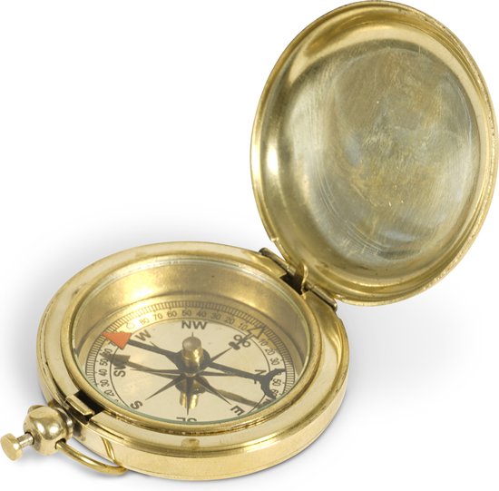 Authentic Models - Kompas - Zakkompas - Kompas - Kompassen - Vintage Kompas -Mini Push Button Compass