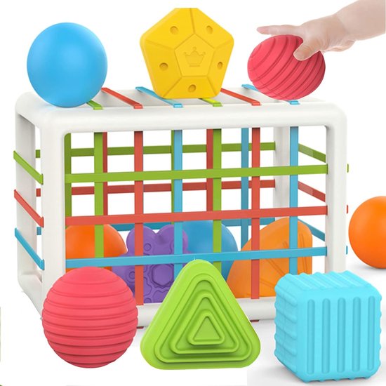 USHOP Babyspeelgoed 6 maanden kijken boerderijdieren, babyspeelgoed met 7 dieren en spiegel, Montessori baby sensorisch speelgoed, rammelaars, baby cadeau kind 3-24 maanden jongen meisje meisje meisje