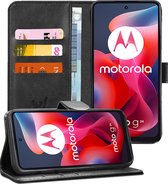 Étui adapté pour Motorola Moto G24 - Wallet Book Case Zwart