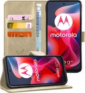 Hoesje geschikt voor Motorola Moto G24 - Portemonnee Book Case Goud