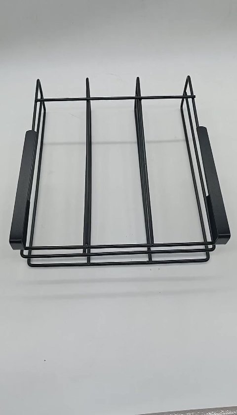 Onder kast snijplank houder, roestvrij staal onder plank pot deksel snijplank rek met haak, dubbellaags snijplank opslag opknoping rek snijplank organizer voor keukenkast
