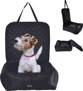 HiPet® Autostoel Hond / Hondenmand Auto Met Veiligheidsriempje Automand Geschikt voor Katten en Honden (48x42 cm) - Zwart