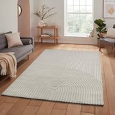 Flycarpets Eliora Modern Japandi Vloerkleed - Creme - 80x300 cm