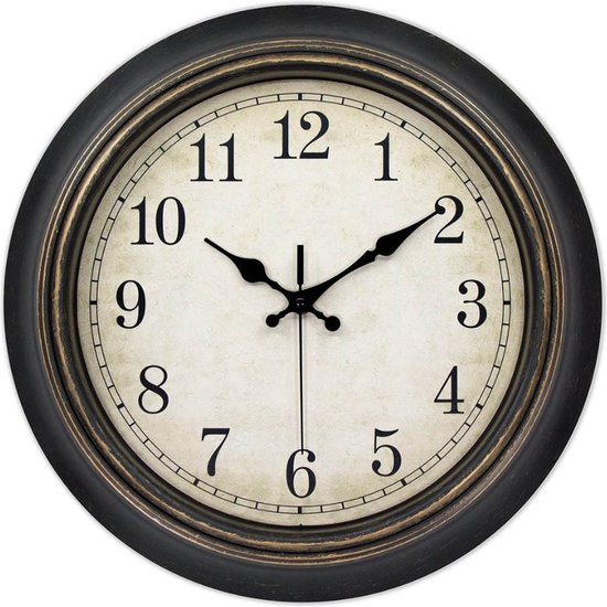 Horloge Murale Quartz Classique Avec Un Mouvement Silencieux - Design Country - 35cm