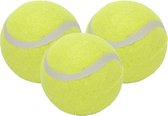 Tennisballen voor honden - set 3x - 6 cm - geel - speelgoed