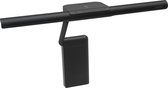 BenQ LaptopBar Black Monitor Lamp LED - Dimbaar - Klemlamp met Instelbare Kleur - USB-C - 23.7cm - Zwart