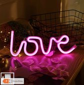Neon Lamp - Love - Roze - 34.5x12.5cm - Neon Verlichting - Wandlamp