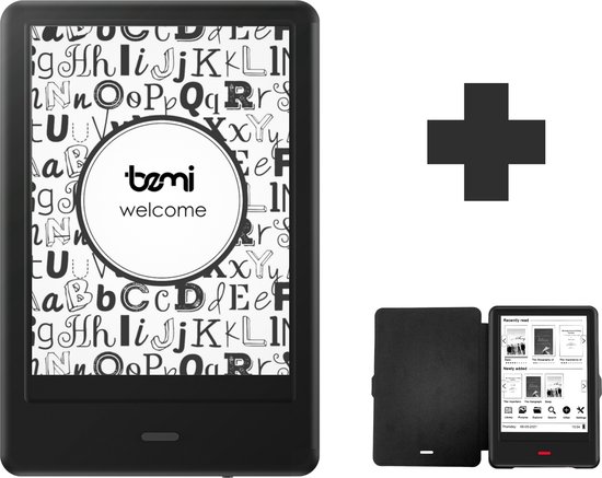 Bemi Cognita X E-reader Inclusief Beschermhoes - Ebook Lezer - 6 Inch Scherm - Schermverlichting - 1900 mAh Batterij - 1024 x 758 Pixels - 8 GB - Zwart