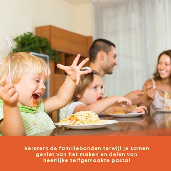 Machine à pâtes YUGN Faites vos propres pâtes - Recettes de pâtes telles que les pâtes au pesto et les spaghettis à la bolognaise - Comprend une tasse et une pince de table interchangeables et des pieds en caoutchouc - eBook gratuit