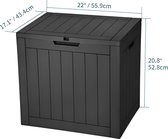 118 liter tuinbox, outdoor opbergdoos voor tuinmeubelen, zwembadaccessoires, kussens, tuingereedschap