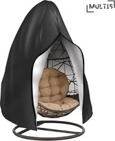 Multis Luxe Beschermhoes voor Hangstoel met Standaard - Egg Chair Cover - Waterdicht - Raincover - 190x115cm - Zwart