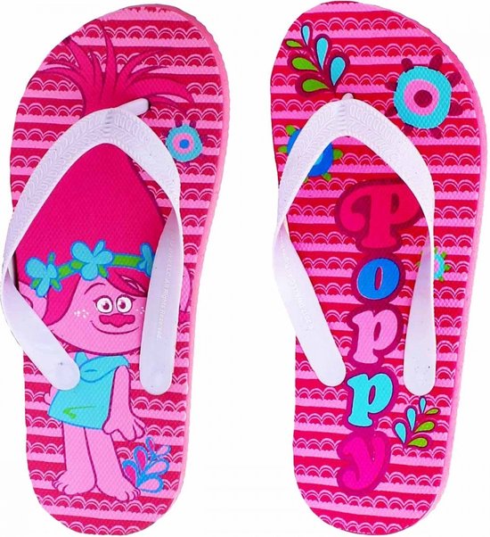 Trolls slippers maat 33/34 Poppy fuchsia