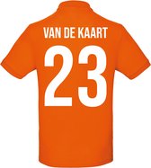 Oranje polo - Van de kaart - Koningsdag - EK - WK - Voetbal - Sport - Unisex - Maat S